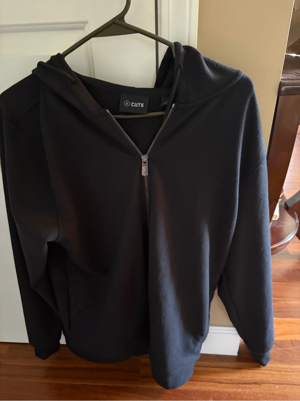 Cuts Clothing Men’s Hyperloop Hoodie Full Zip Hoodie - size LG - Black